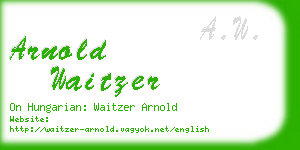 arnold waitzer business card